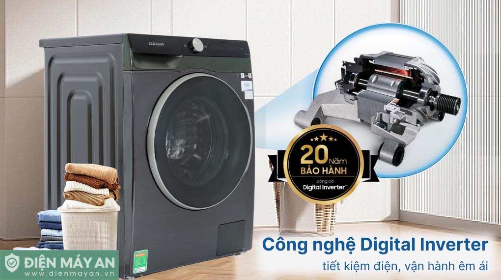Máy Giặt Cửa Trước Samsung Inverter 10kg WW10TP44DSB/SV